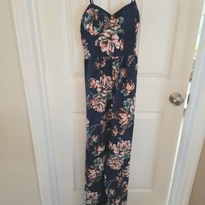 Band of Gypsies Navy Floral Jumpsuit